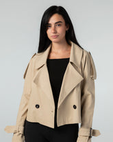 Cropped trench jacket