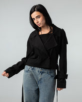 Cropped trench jacket