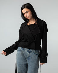 Cropped trench jacket