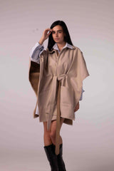 DOUBLE-FACE WINTER CAPE Beige