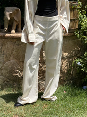 Beige Linen Pants