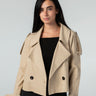 Cropped trench jacket