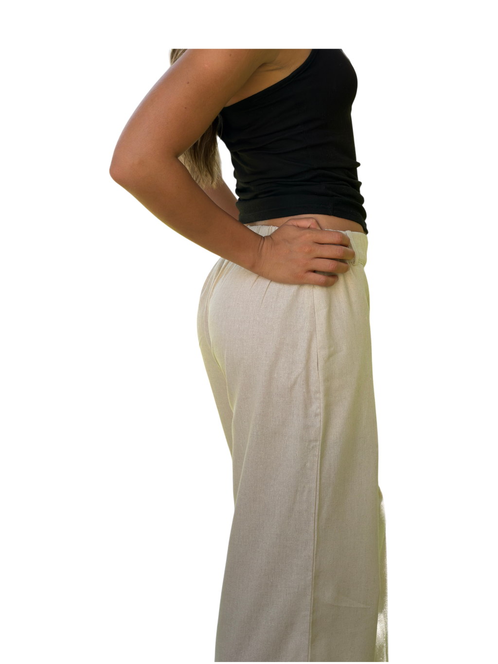 Beige Linen Pants