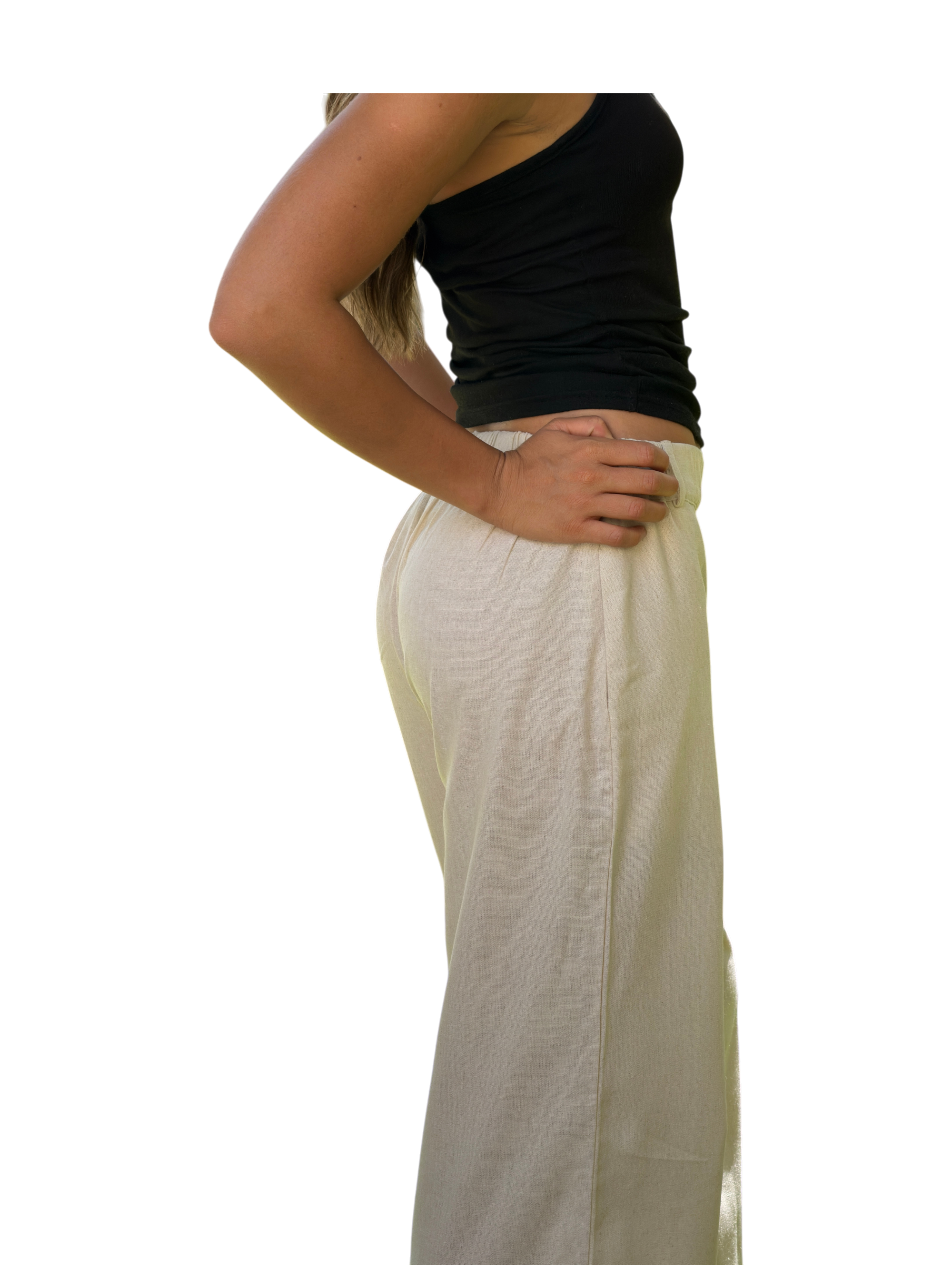 Beige Linen Pants
