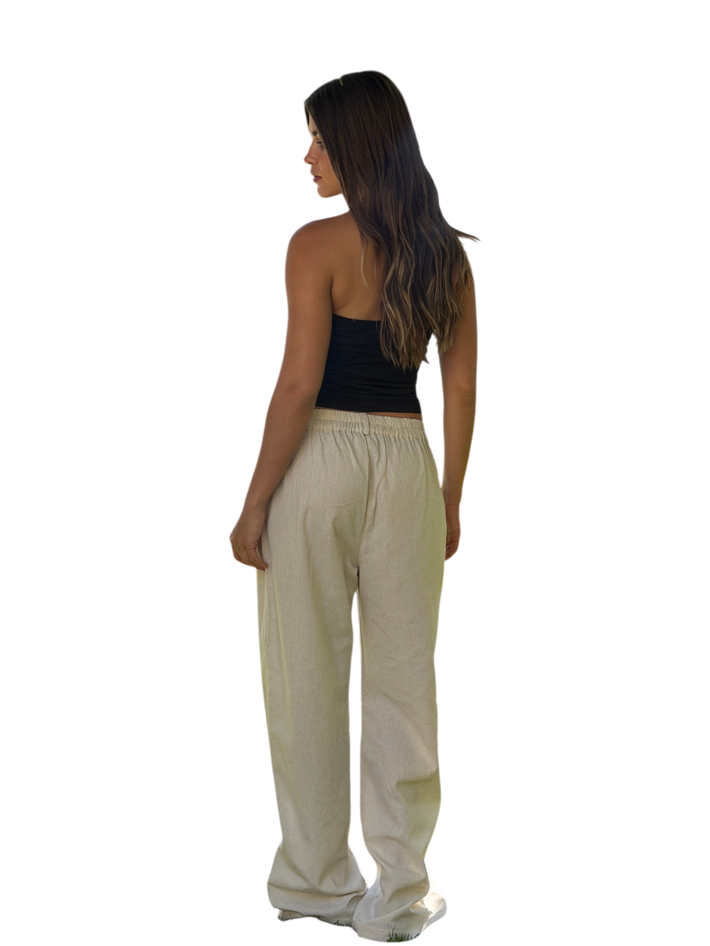 Beige Linen Pants