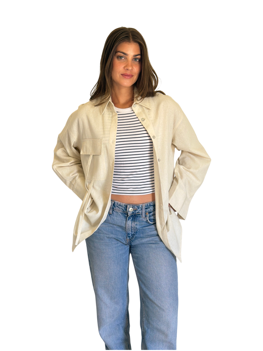 Beige Linen Shirt