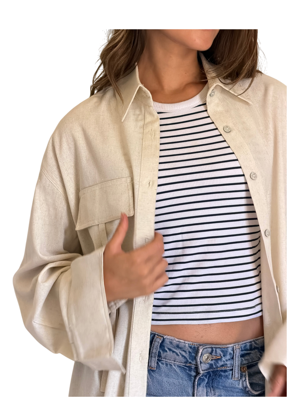 Beige Linen Shirt
