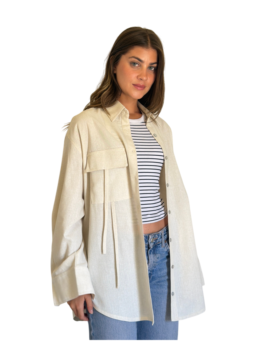 Beige Linen Shirt