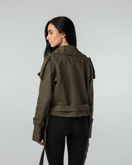 Cropped trench jacket