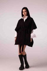 WINTER CAPE —Black