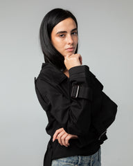 Cropped trench jacket