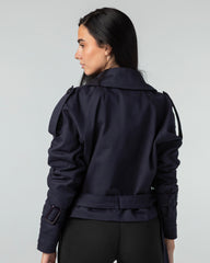 Cropped trench jacket Navy