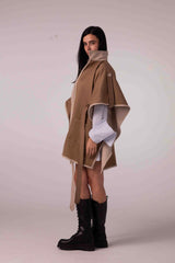 DOUBLE-FACE WINTER CAPE Beige