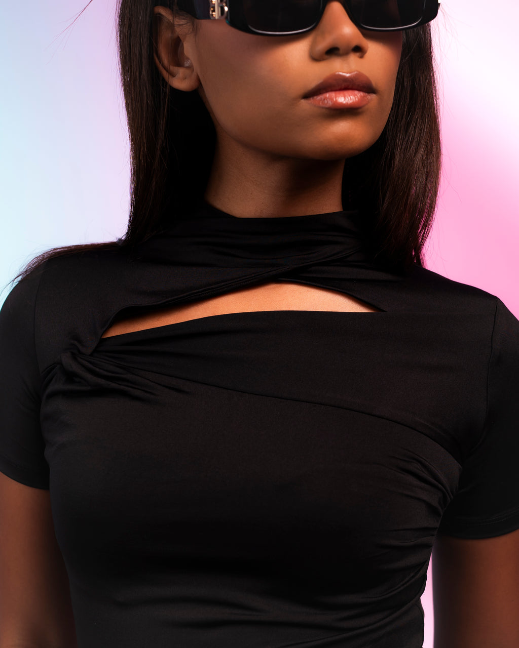 Black Knotted top