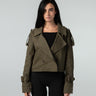 Cropped trench jacket