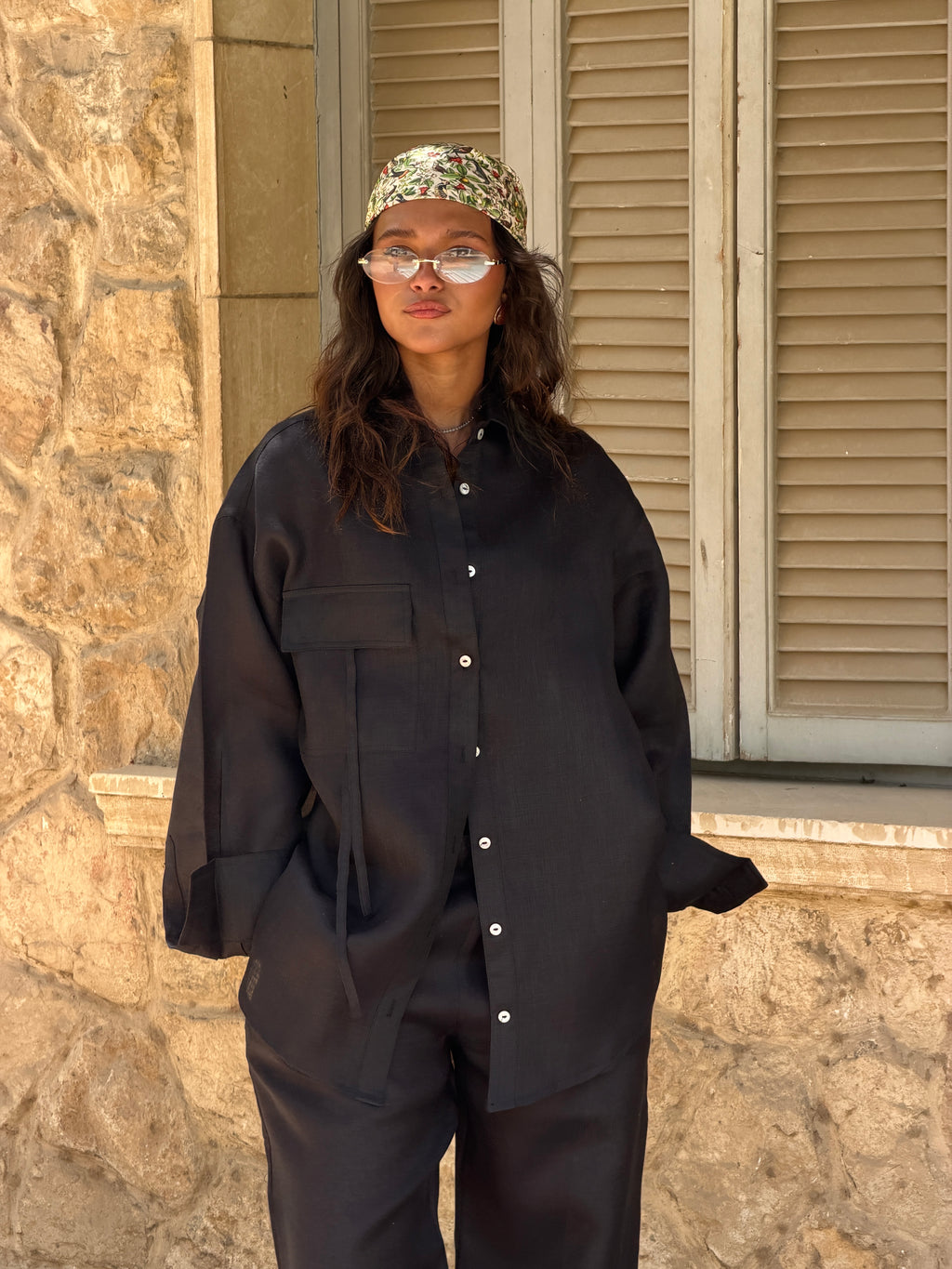 Black Linen Shirt