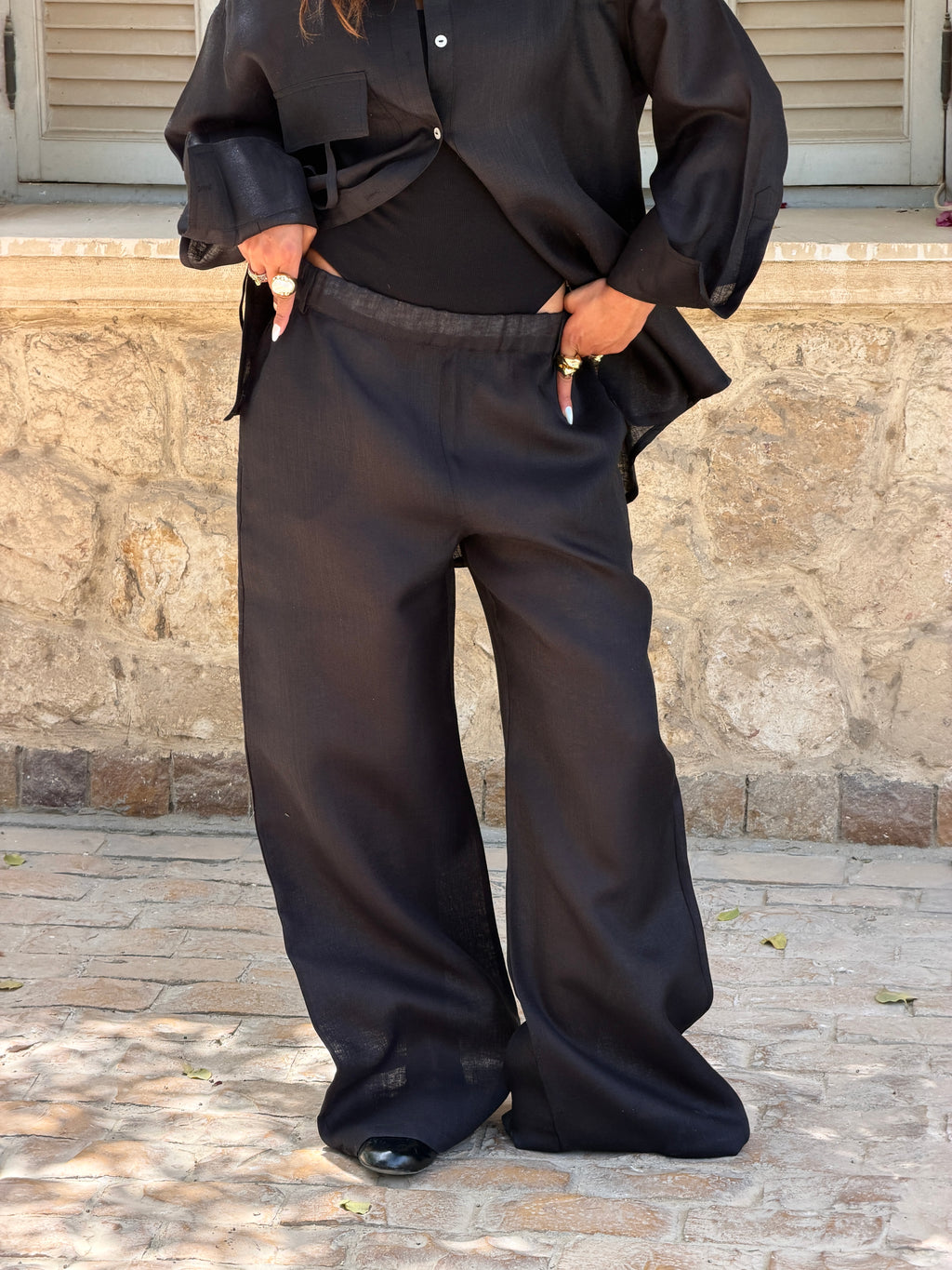 Black Linen Pants
