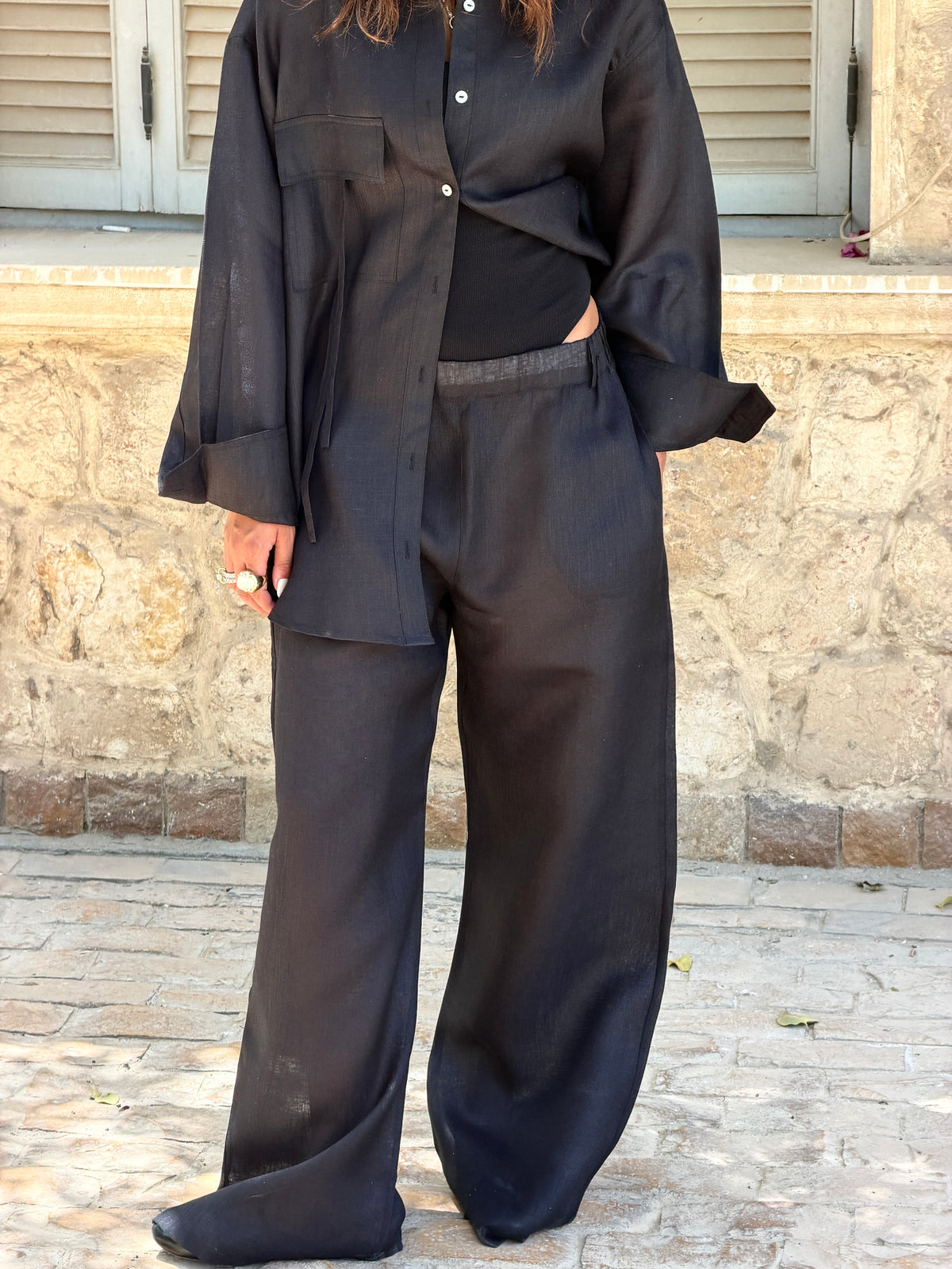 Black Linen Pants