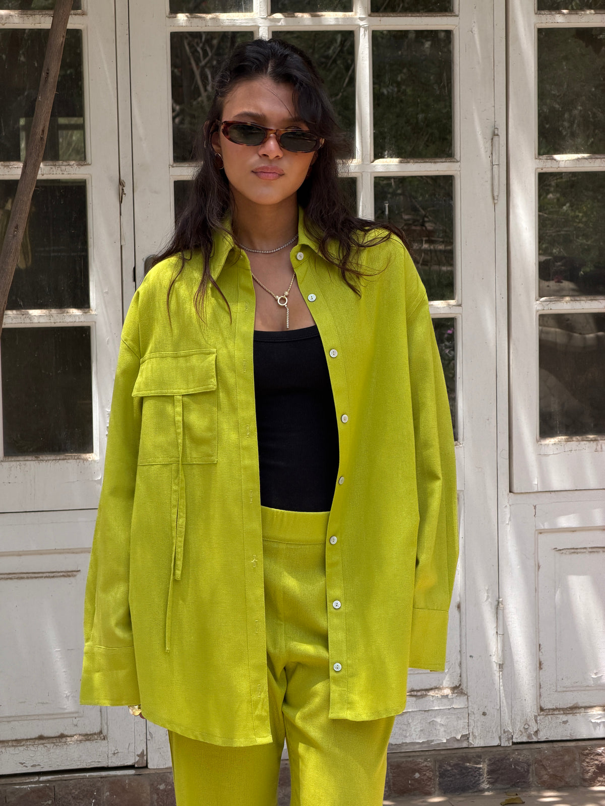 Pistachio Linen Shirt