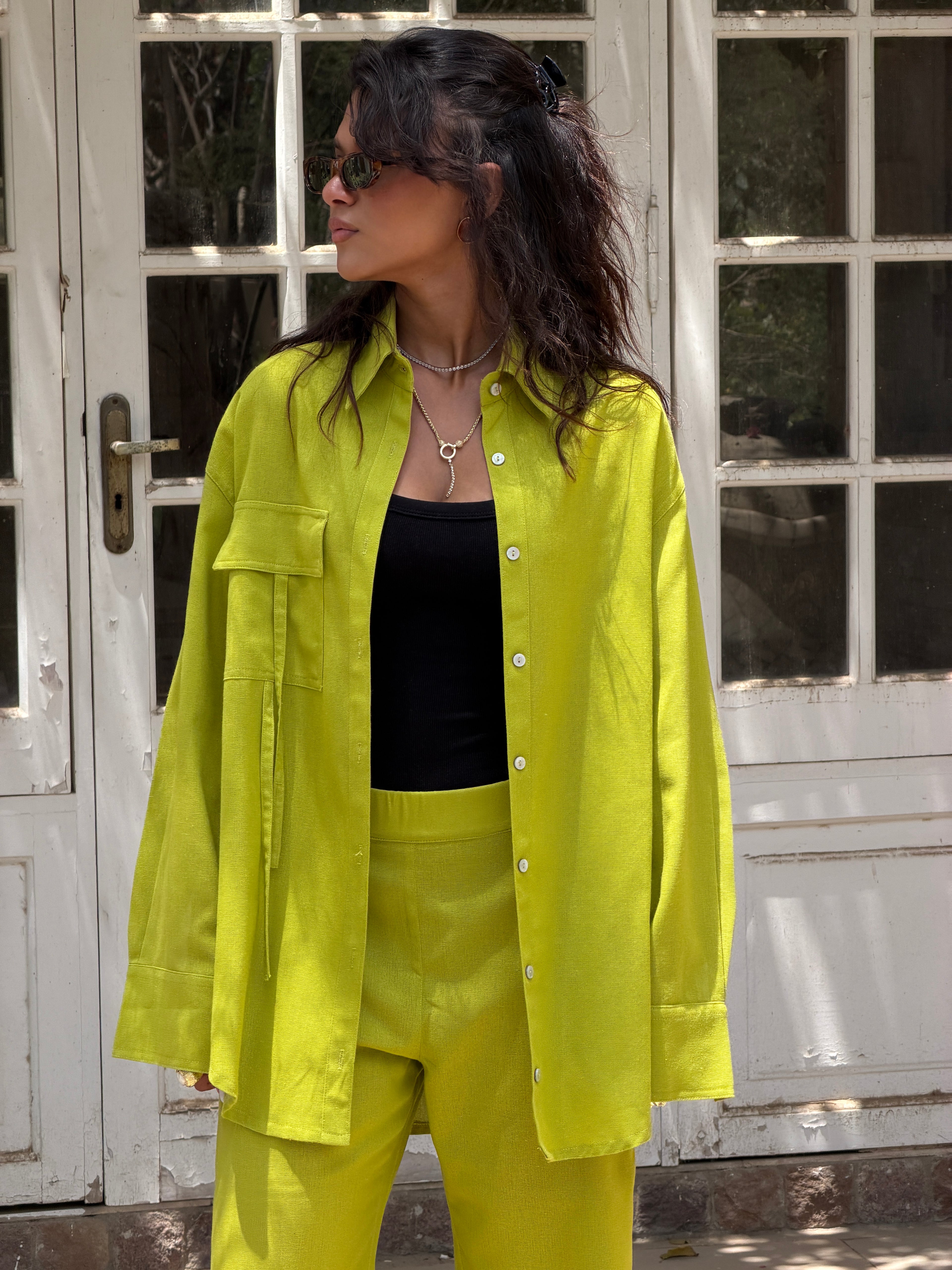 Pistachio Linen Shirt
