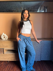 Navy Blue Basic Sweatpants